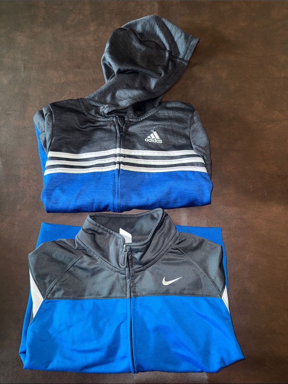 Nike Boys Blue and Gray Zip-Up Jacket